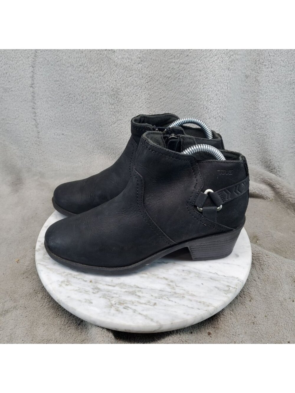Teva Shoes Womens Size 8 Foxy Black Leather Ankle Boots *Read*